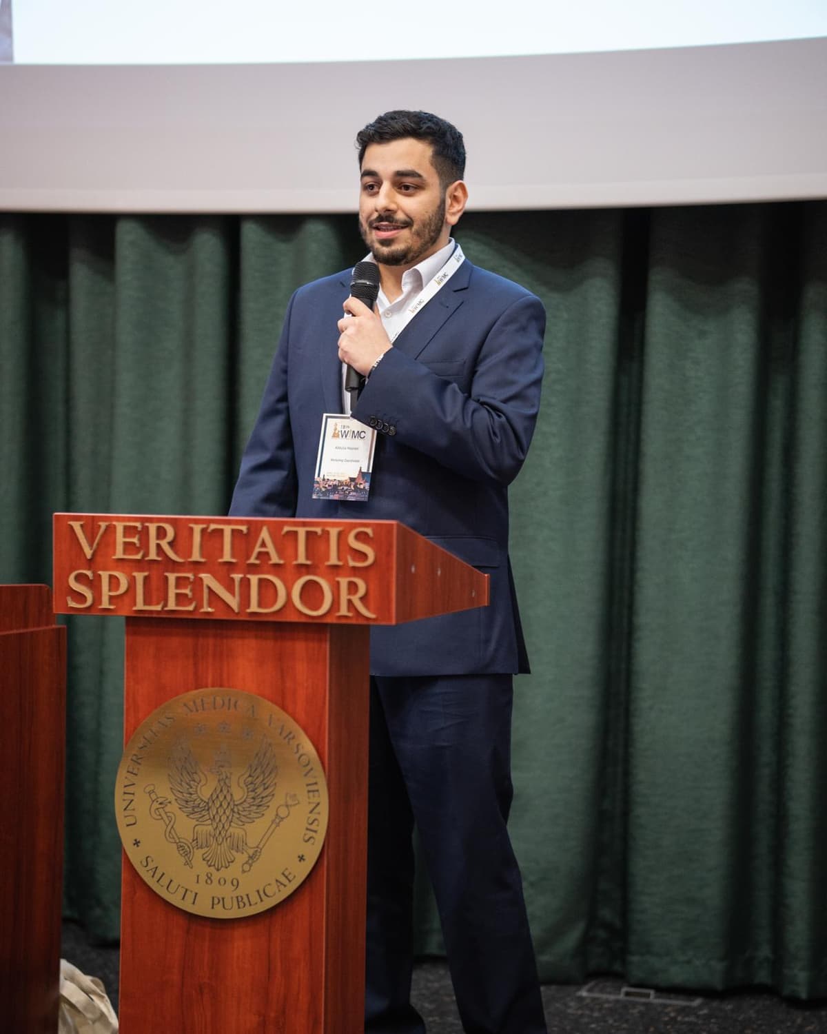Dr. Abdulla Hourani presenting at WIMC 2023
